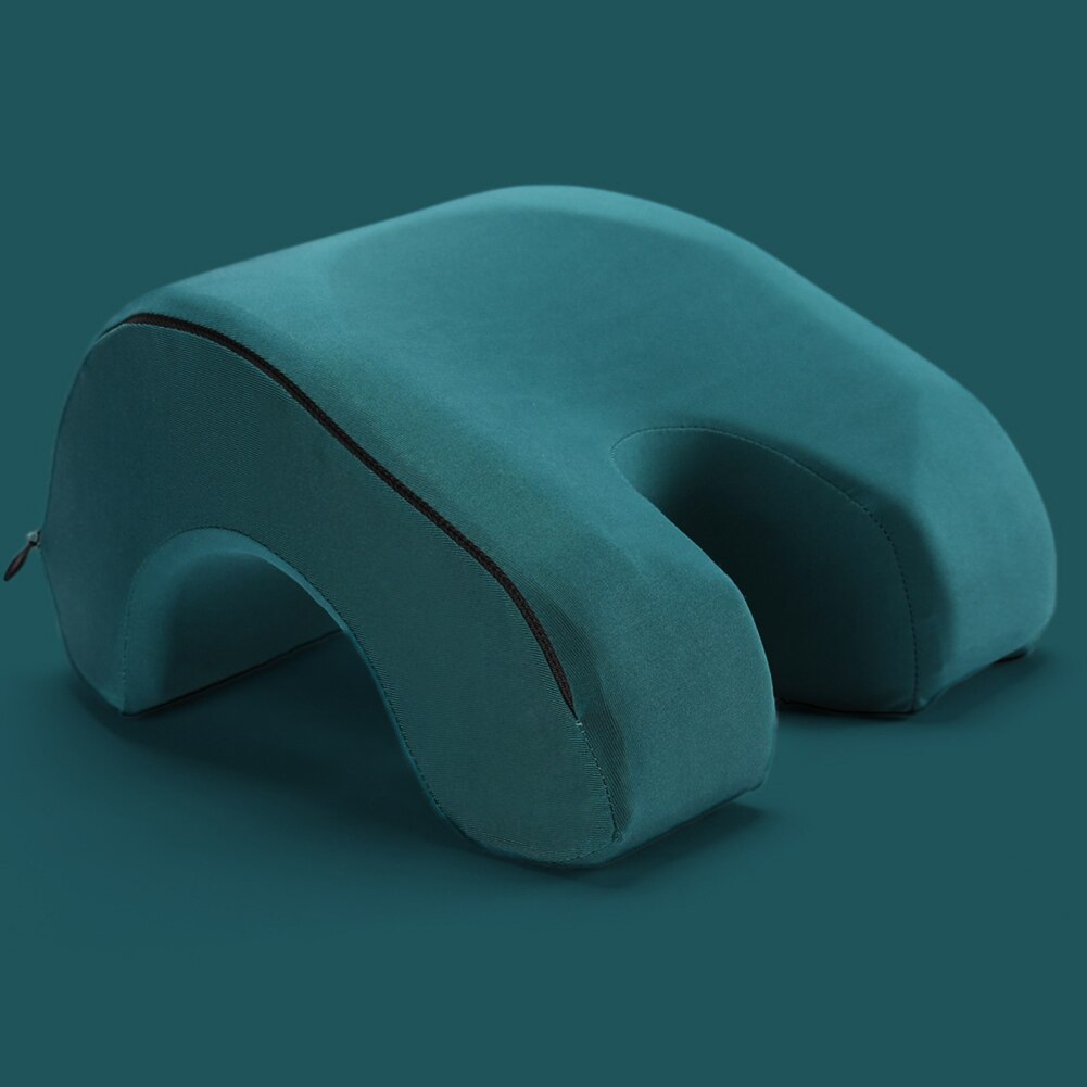 Curved Sleeping Pillow Memory Foam Slope Zipper Machine Washable Slow Side Leaning Rebound Pillow Office Lunch Break Car