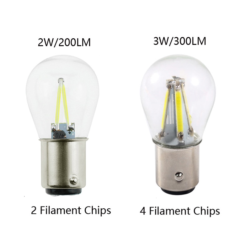 Gfoloza 1 Uds 1157 BAY15D P21/5W bombillas de filamento LED para luces LED de freno de estacionamiento de automóviles coche lámpara rojo Amarillo Blanco 6000K 12V