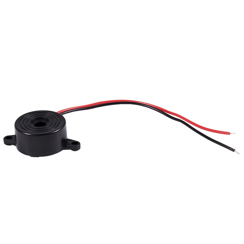 5 Pcs DC 3-24V 85dB Sound Electronic Buzzer Alarm Black 23 x 12mm