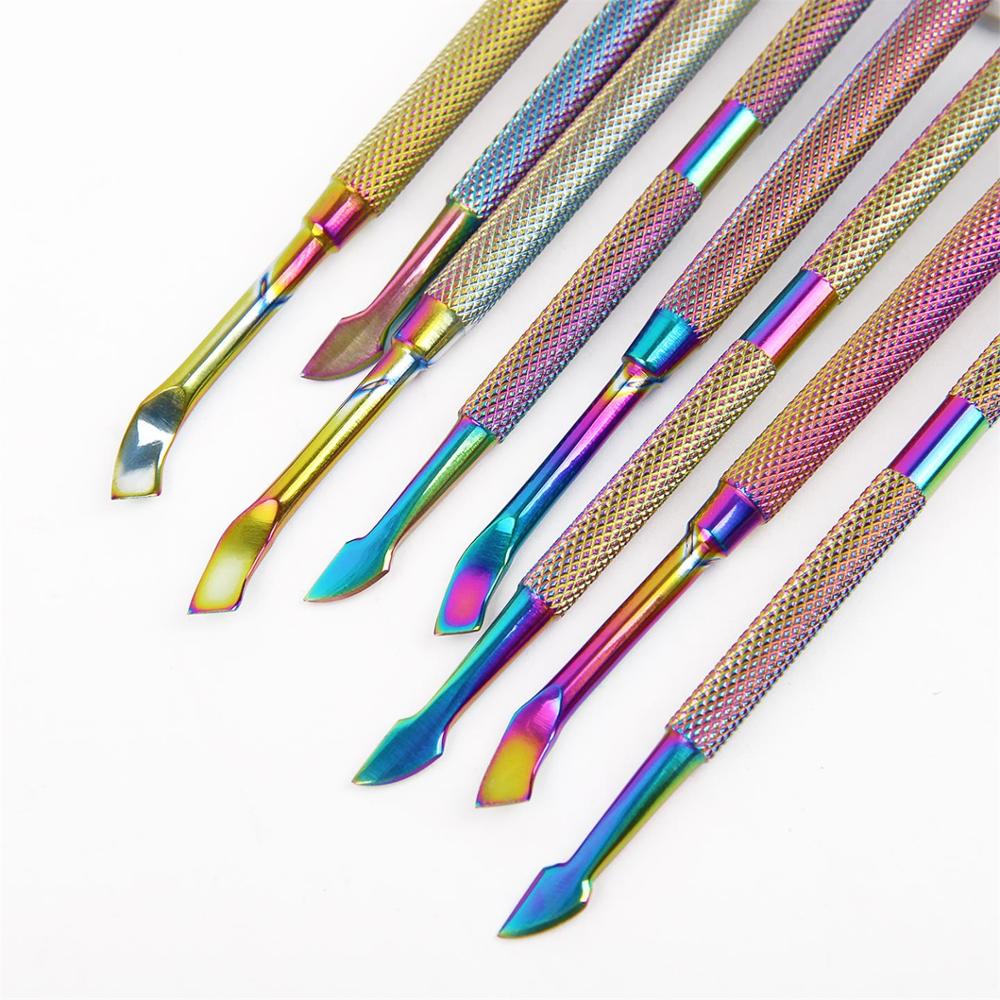 Cuticle Nail Art Push Lepel Verwijderen Cuticle Remover Manicure Nagellak Dode Huid Nail Tool