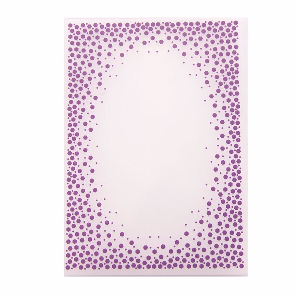Plastic Embossing Folder Template DIY Scrapbook Photo Album Card Craft DIY Oval-S001