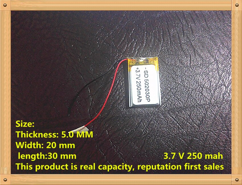 Batteria ai polimeri di litio della batteria di fabbrica diretta speciale digitale PL502030 250 mAh 3.7 V