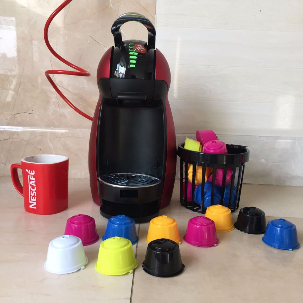 8 Colors Refillable Coffee Capsule For Nescafe Dolce Gusto Reusable Capsules Coffee Pods K-cups Useful 50 times