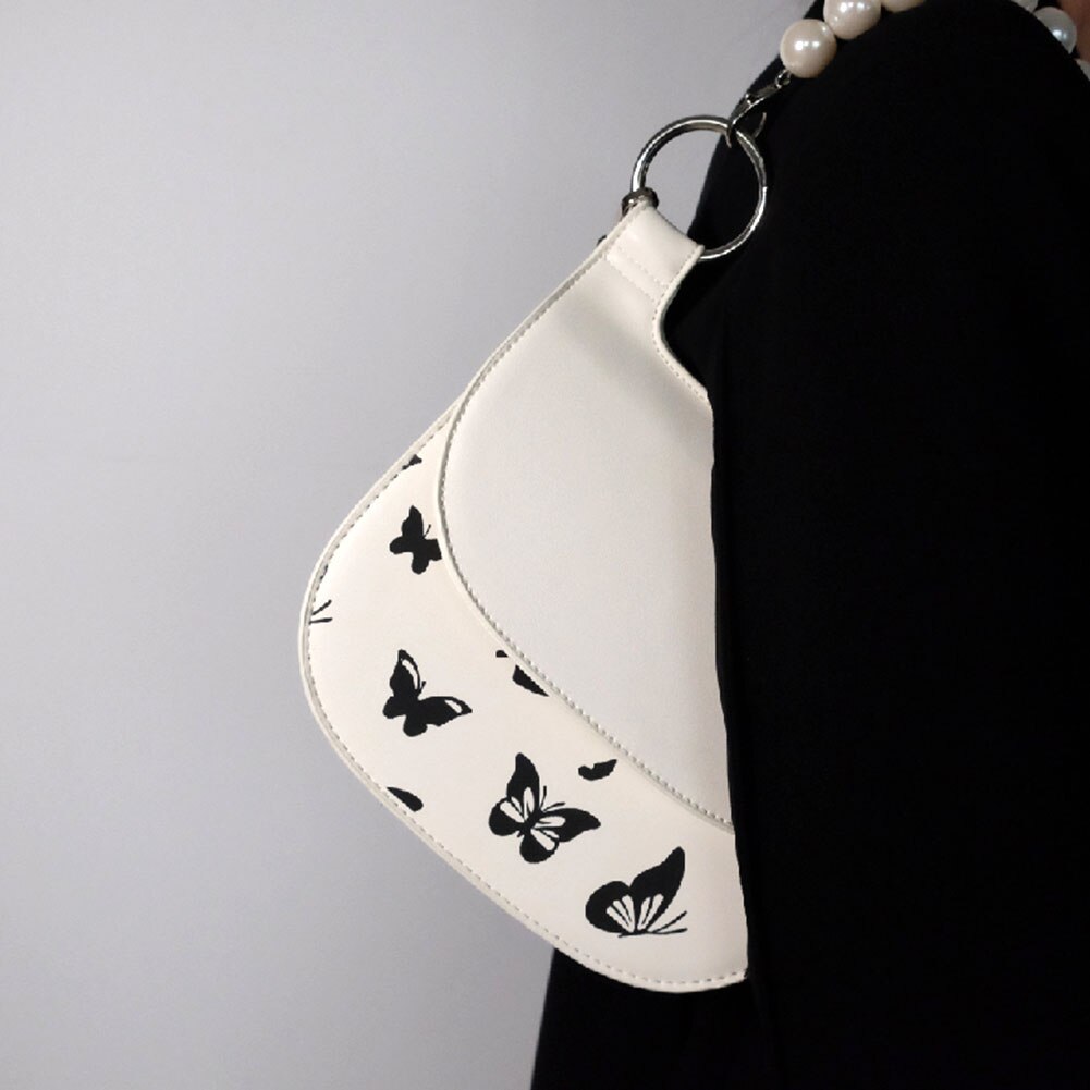 À venda em estoque na moda borboleta gótico elegante senhora festa cadeias pérolas beading casual crossbody schoulder sacos feminino