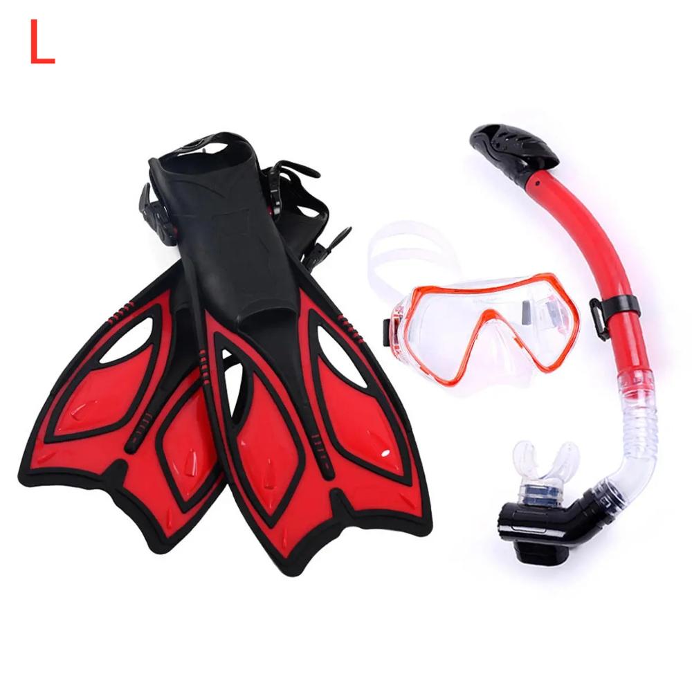 Juego de esnórquel , máscara de buceo subacuática, aletas de natación, gafas de esnórquel superior seco de respiración libre, aletas y esnórquel: Gris claro