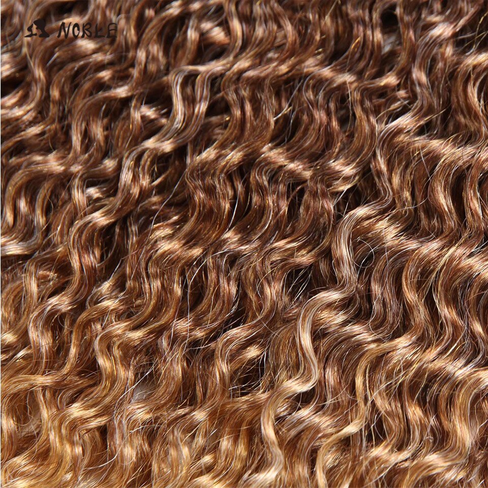 Noble 16inch Synthetic Curly Hair Bundle 1pc Medium Fiber Hair 1B# Double Weft Hair Extension Bundles 120g