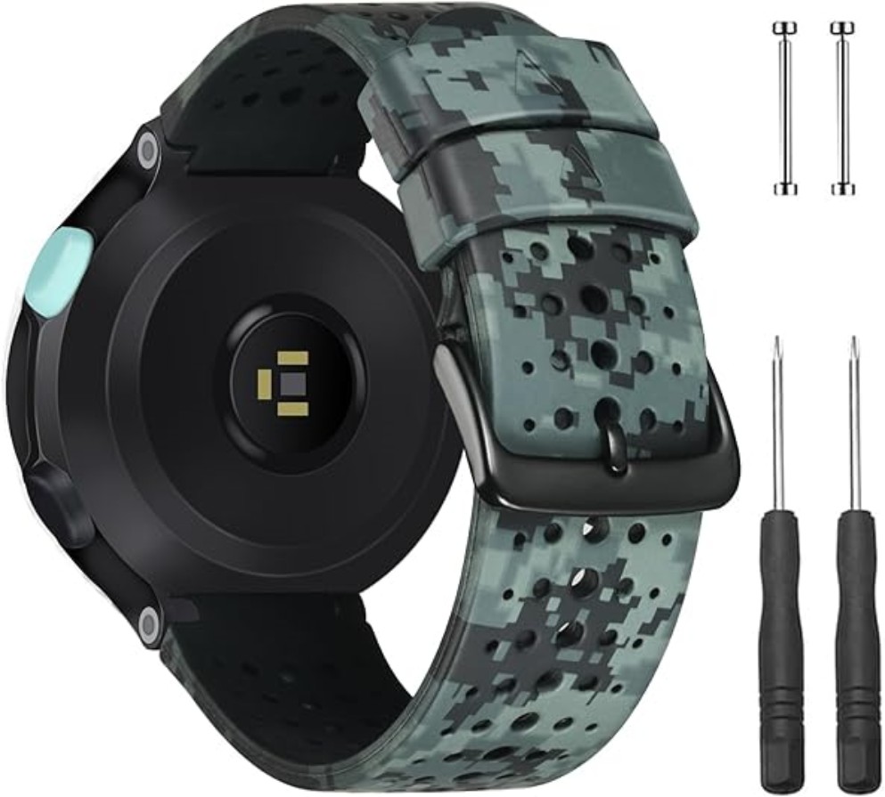 Correa deportiva de silicona para Garmin Forerunner 235 220 230 620 630 735XT, accesorios de pulsera: Negro y gris