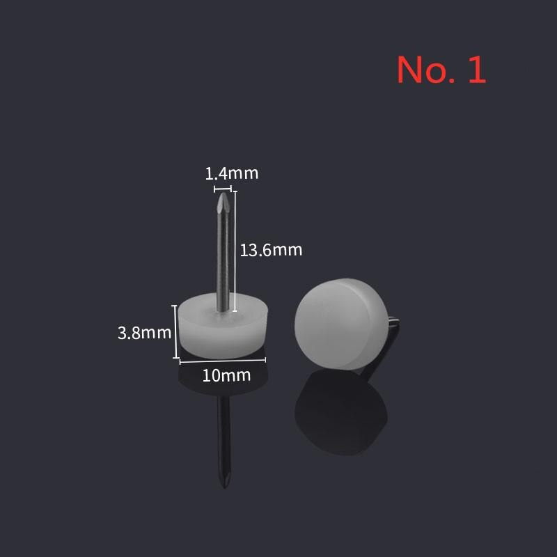 20 Stks/partij 10Mm/14Mm/17Mm Meubels Plastic Voet Nail Sofa Tafel En Stoel Kruk Nylon vocht Proof Antislip Pad Geluid Anch: No. 1