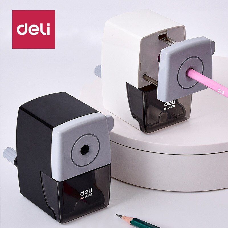 DELI Hand-cranked Pencil Sharpener Manual Rotary Pencil Knife Kids Hand Crank Pencil Cutter 0610B/0668 School Office Supplies