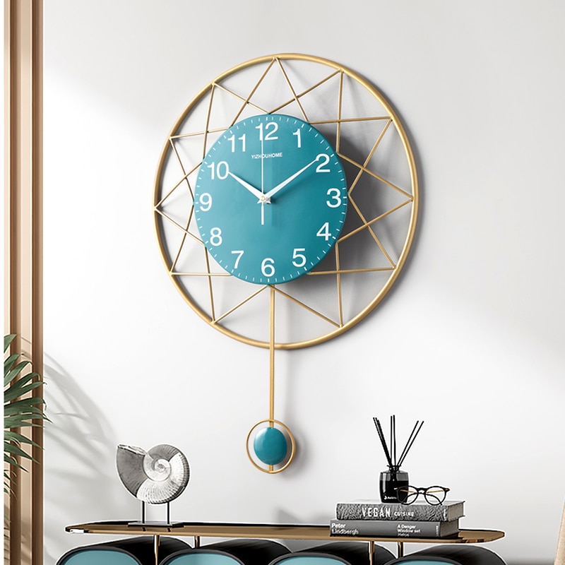 Modern Metal Iron Wall Hanging Clock Living Room Corridor Hotel Home Decoration Crafts WALL CLOCK