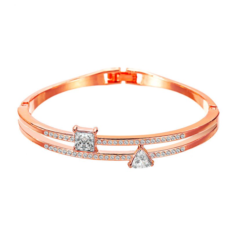 Stainless Steel Square Bracelet Charms Geometry Bracelets Vintage Jewelry Accessories Women Weddings Party Gold Color: 0167
