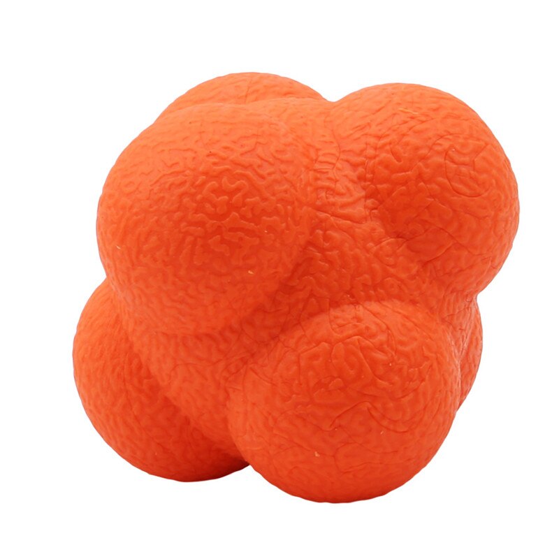 Sports Gym Fitness Hexagonal Bouncing Ball Outdoor Sports Toy Fun Fast Speed Reaction Ball Hexagon Fitness Training Balls: Orange