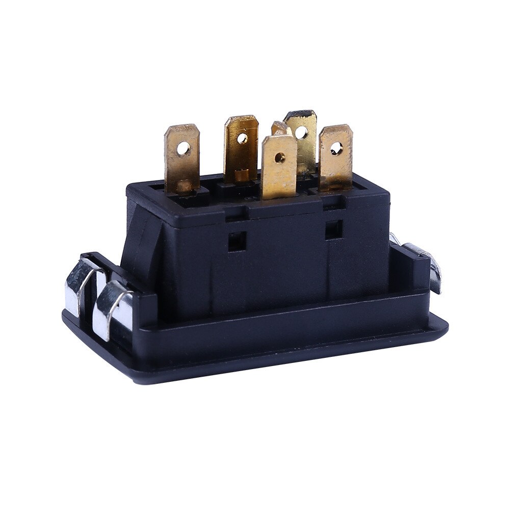 Window switch Universal 6Pin 10A-30A 12-24V Button Auto Power Controller Car Electric Window Switch Black Stickers