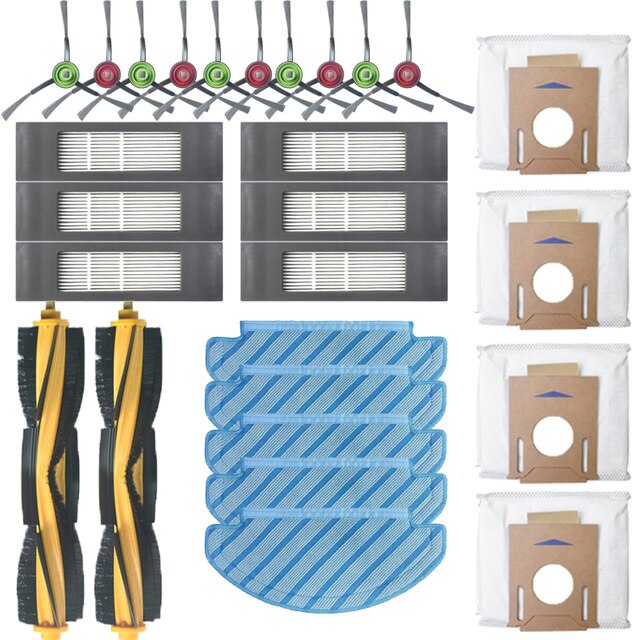 Voor Ecovacs Deebot Ozmo T8 / T8 Aivi Robot Stofzuiger Belangrijkste/Side Borstel Stofzak Filter Wegwerp Mop doek Accessoires Onderdelen: T8-18