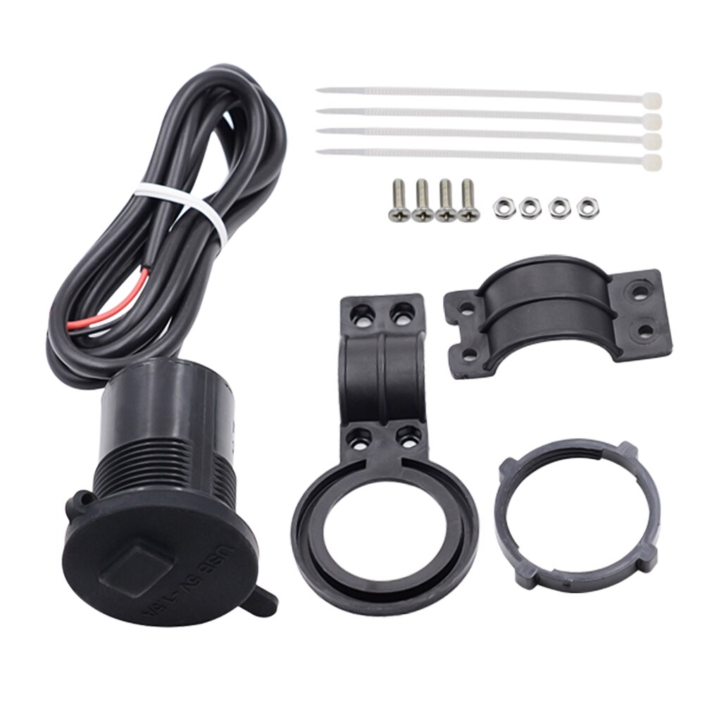 CS-277A Waterproof USB Car Motorcycle Phone Charger with Switch Socket Plug