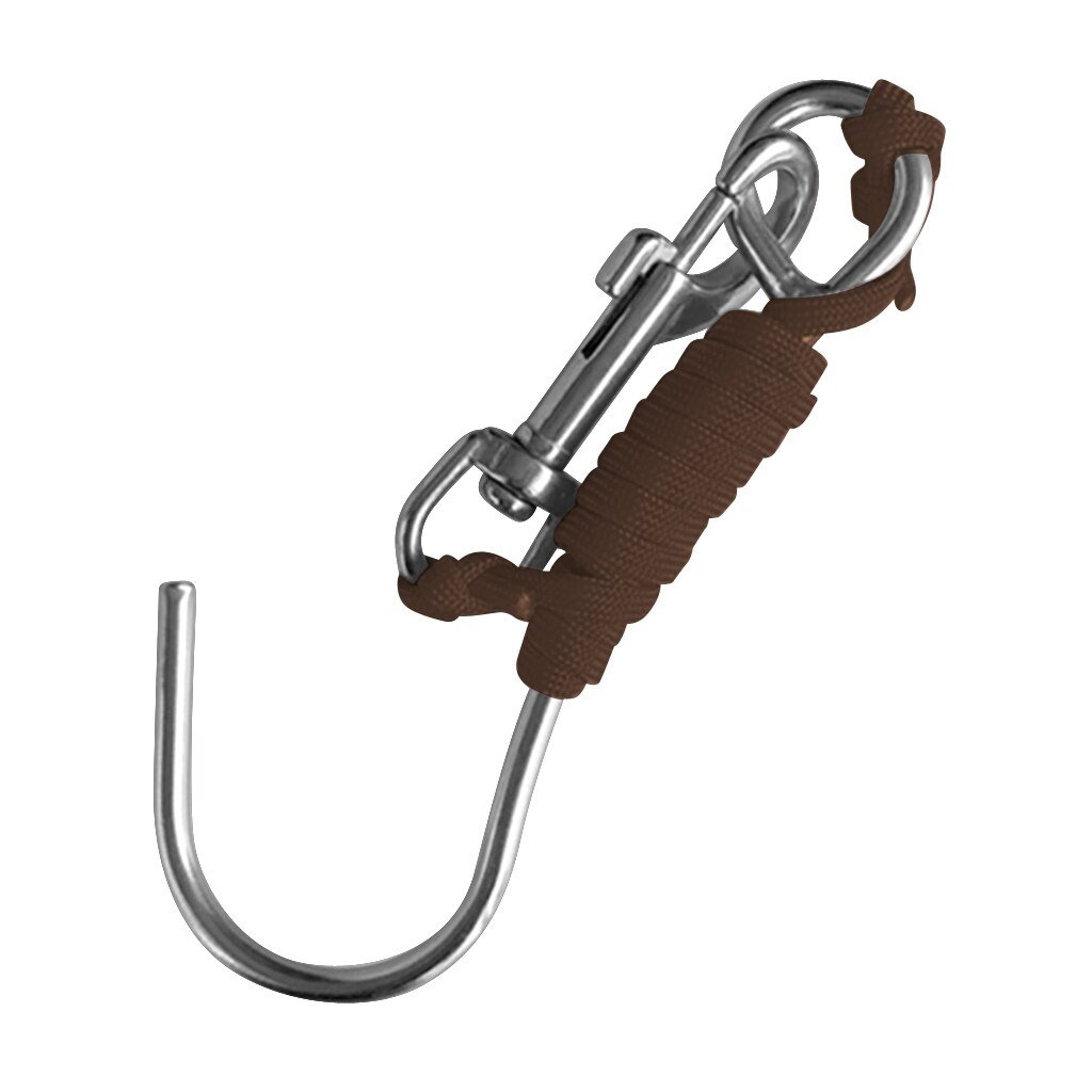 Scuba Diving Reef Drift Hooks With 120cm Line & Stainless Steel Clip Single Reef Hook