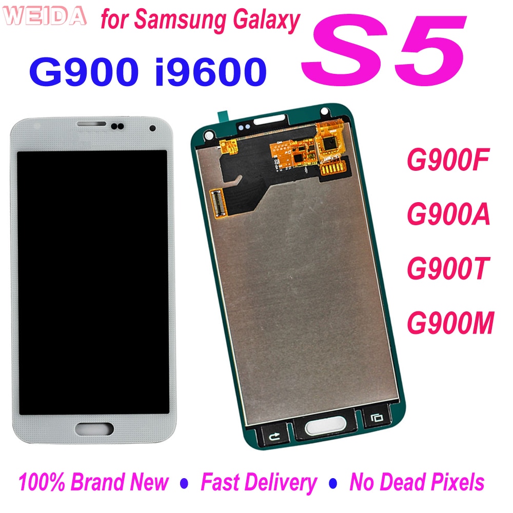 100% Getest Lcd Voor Samsung Galaxy S5 I9600 G900 G900F G900A G900T G900M Lcd Touch Screen Digitizer Vergadering Vervanging