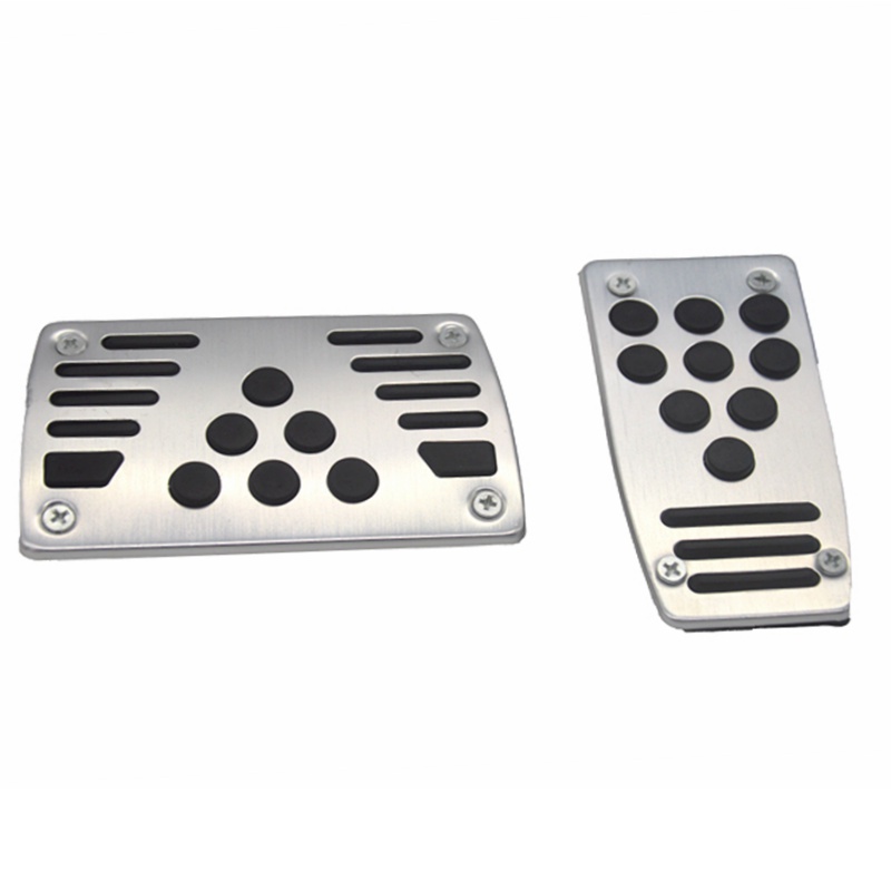 Bil styling aluminium automatisk biltransmission 2 stk skridsikker bilpedal sæt sæt pedali speederpedal bremsepedal