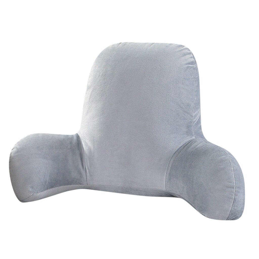 Sofapude rygpude seng plys stor ryglæn læsning hvile pude lændehøjde stol stol pude med arme hjemmeindretning: Grå