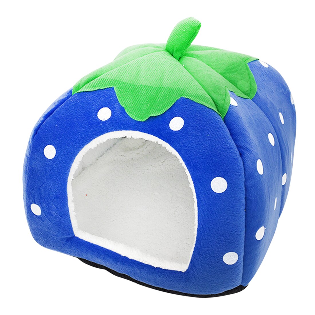Pop Hamster Cage Toys Small Foldable Pet Animal Guinea Pig Bed Strawberry House Nest Winter Warm Squirrel Rabbit Chinchilla Rat: Dark blue / XS