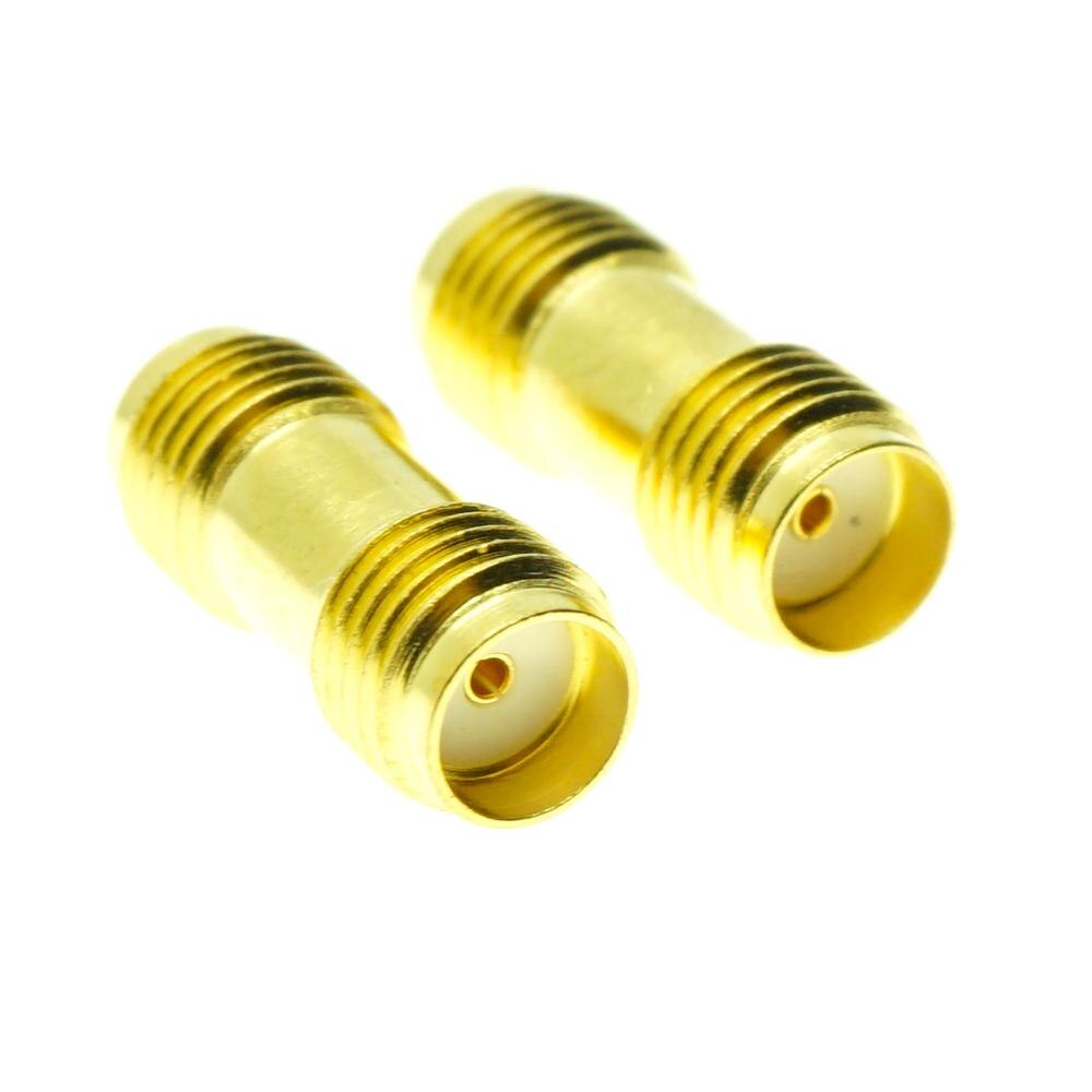 Connector Socket SMA Female Jack To SMA Female Plug 2 Dual SMA Female Gold Plated Brass Straight Coaxial RF Adapters