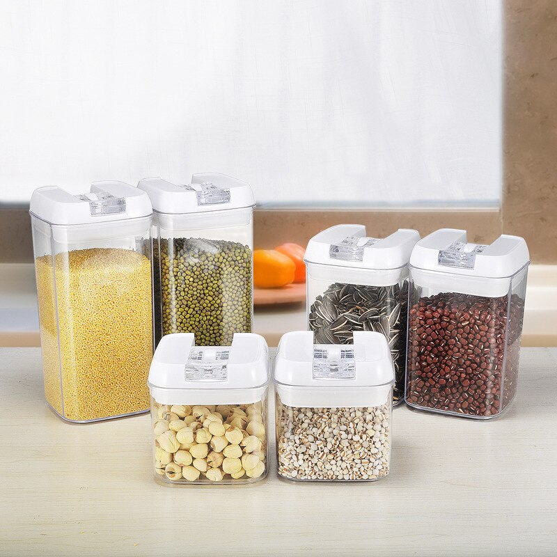 Food storage tank Purchase Food storage container Acrylic kitchen storage multigrain storage jar transparent sealed kitchen jars