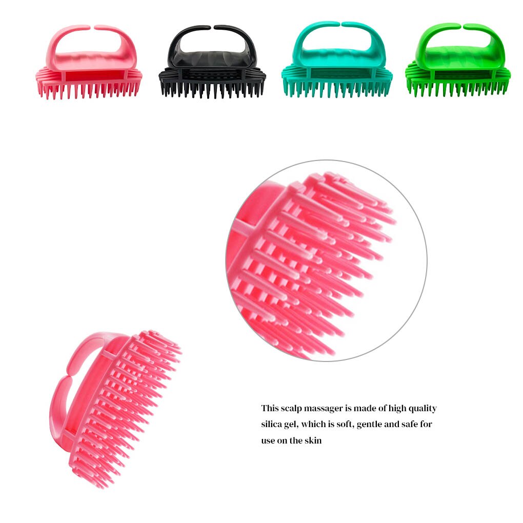 Silicone Hair Comb Head Body Shampoo Scalp Massage Brush Comb Hair Washing Comb Shower Brush Bath Spa Slimming Massage Brush
