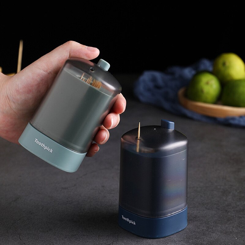 Automatic Pop-up Toothpick Box Container for Restaurant Kitchen Portable Pop-up Toothpick Holder Toothpicks Dispenser Decoration