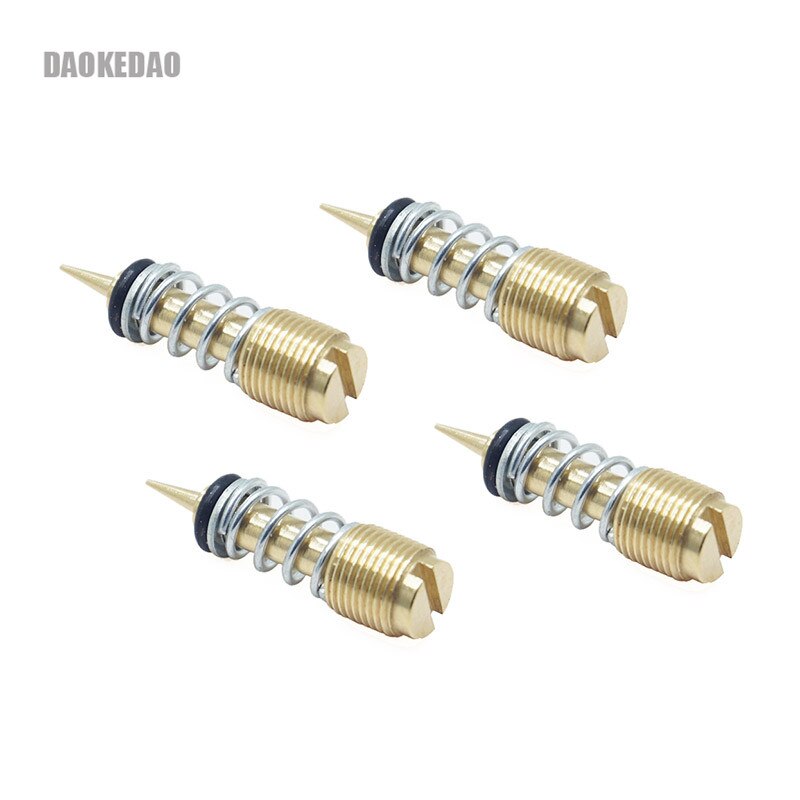 4x förgasare pilotblandningsskruvsatser för suzuki intruder  vs 800 1400 boulevard  s83 s50 carb ombyggnad reparationsdelar  vs800 vs1400: 4 uppsättningar