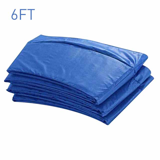 6/8/10 Feet Trampoline Protection Mat Trampoline Safety Pad Round Spring Water-Resistant Protective Cover Home Sport Accessories: WHITE