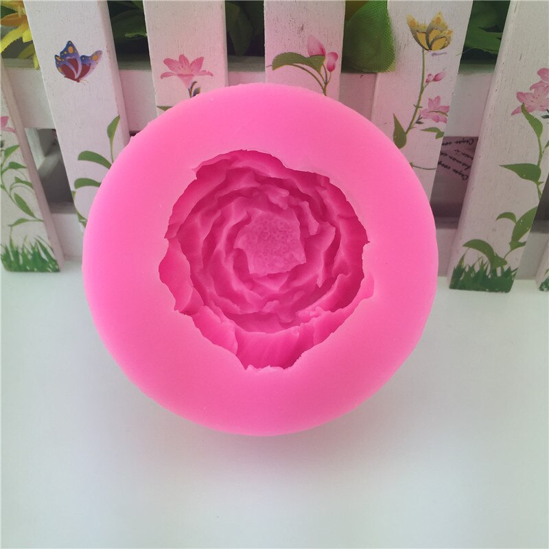 DIY 3D Pfingstrose Blume Hibiscus Blume Silikon Seife Form Fondant Kuchen Form Gips Aromatherapie Handgemachte Tropfen Kleber Form