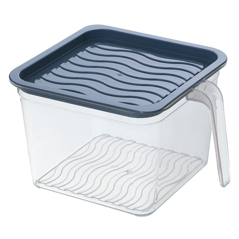 Kitchen Food Container Transparent Storage Box With Handle Refrigerator Drawer Organizer Plastic Fridge Storage Bin Containers
