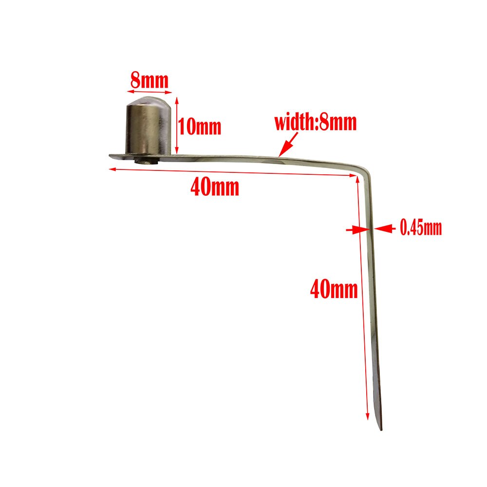 5 Pieces Kayak Paddle Tent Pole Push Steel Button Spring Snap Clips Locking Tube Single Pin Inflatable Boat 5.8mm/8mm/9mm/9.8mm: 8x10mm leg 40mm