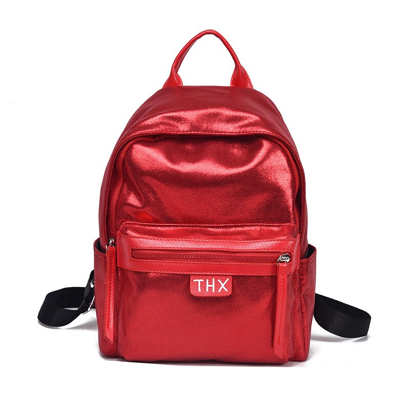 2019 nuovo ologramma dolce argento laser zaino olografica sacchetto di ragazze in pelle di scuola mochila feminino ottavino zaino di stile di gusto squisito: rosso