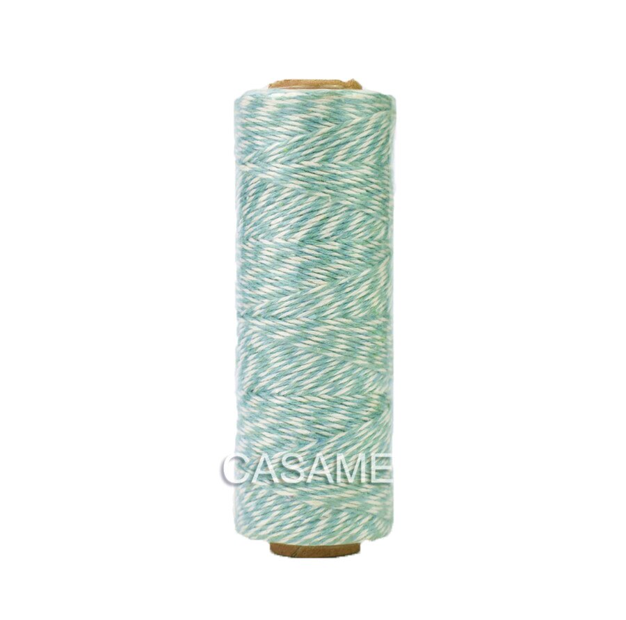 100% Natuurlijk Katoen Touw 4ply (100Yards) 1 Pcs Dunne Bakkers Touw Kleur Baker Touw Zilver Goud Rood Roze Katoen String Kleur: mint