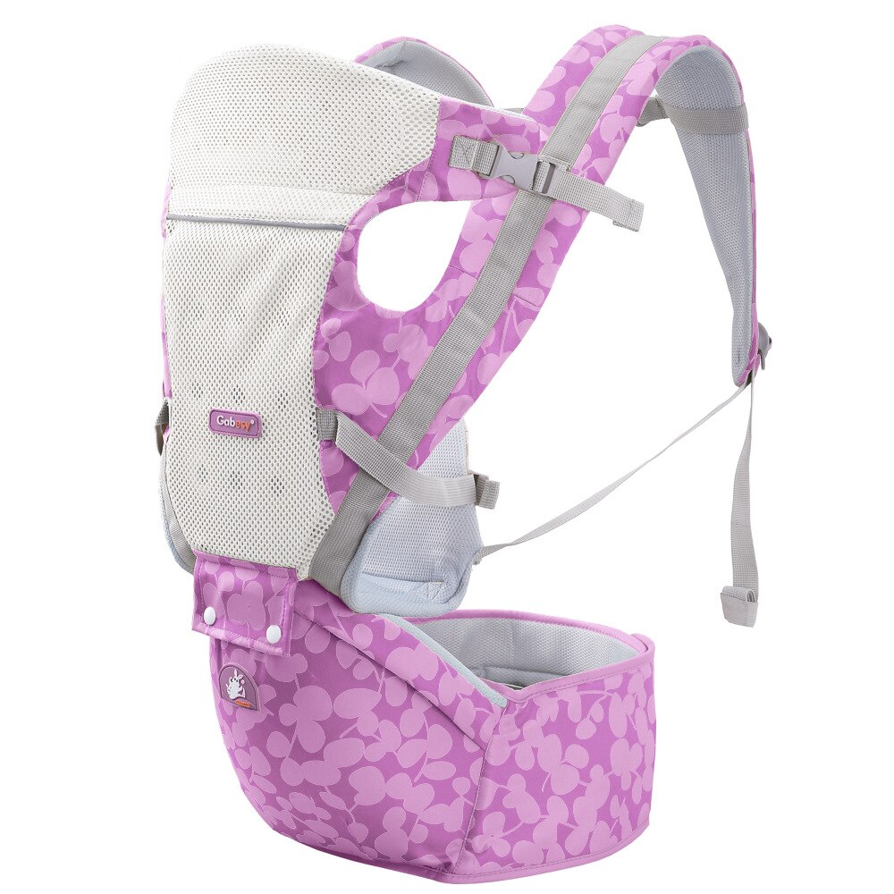 Ergonómico bebé infantil chico bebé del abrigo de la Honda frontal canguro bebé abrigo del portador de bebé de 0-36 meses: Púrpura