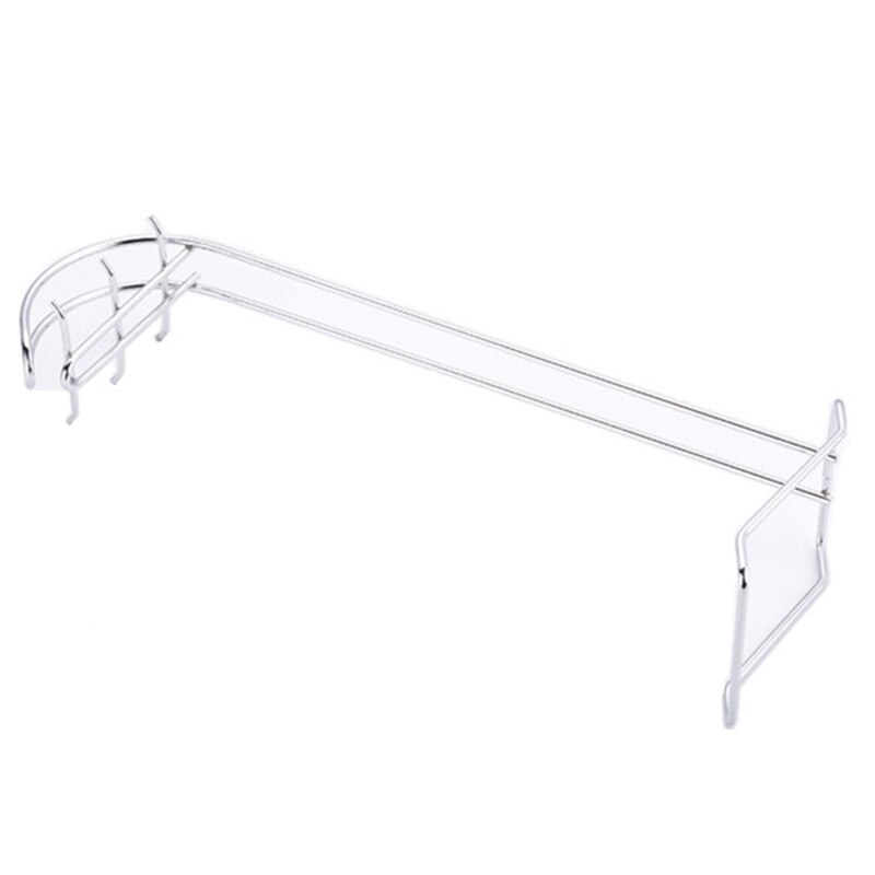 Roestvrijstalen keukenrek, multifunctioneel rek met 6 haken, rond kralenrek, lepelrek - rond rek keukenbenodigdheden