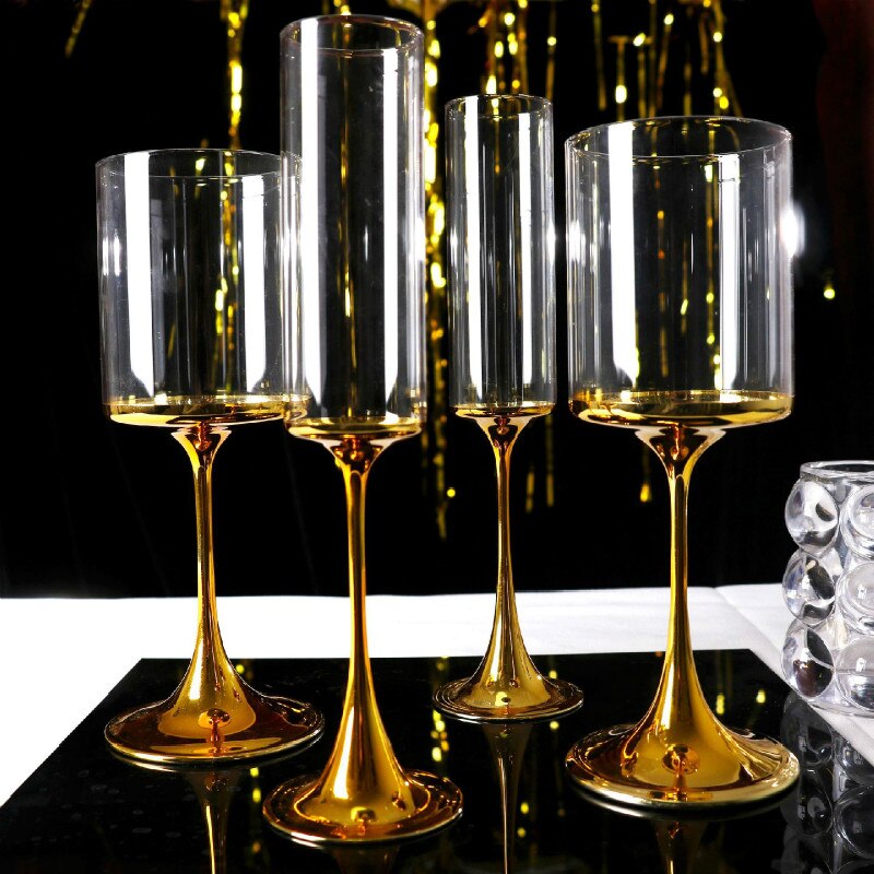 180-400Ml Geavanceerde Loodvrij Kristalglas Vergulde Rode Wijn Glas Champagne Party Likeur Drank
