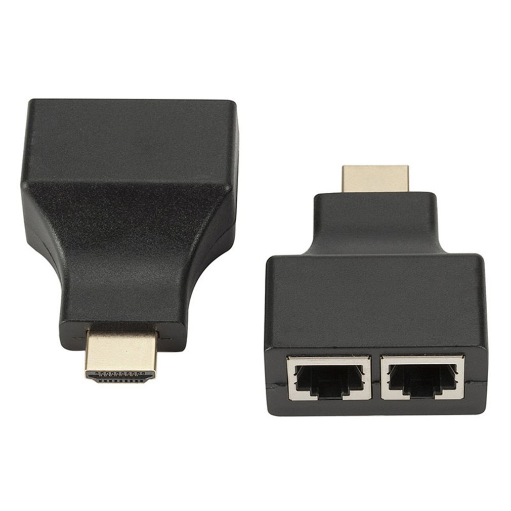 30 meter hdmi forlænger til dual  rj45 over cat 5e/6 netværk ethernet 4k adapter  hd 1080p hdmi over  rj45