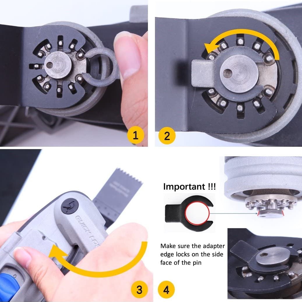 Ezarc Carbide Tand Mes Oscillerende Zaagbladen 3Pc,Multitool Oscillerende Tool Accessoires Voor Snijden Metalen, stalen Nagels, Schroeven