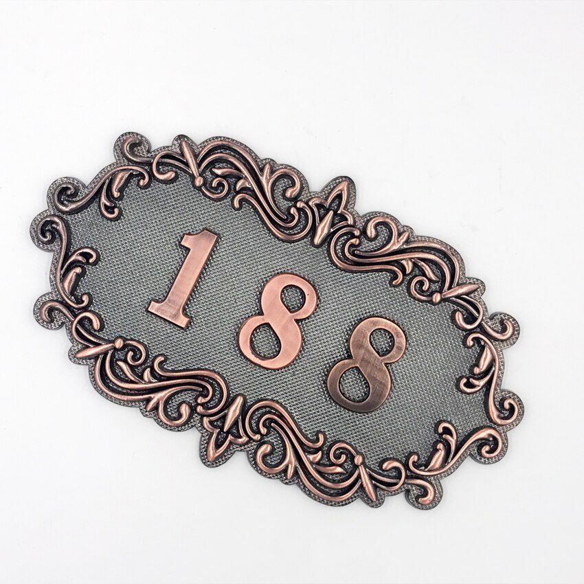 Huis Nummer; Europese stijl Deur Teken; Gate Nummer; Maatwerk; 3 tot 4 nummers; Appartement, huis, Hotel, Villa deur plaat,