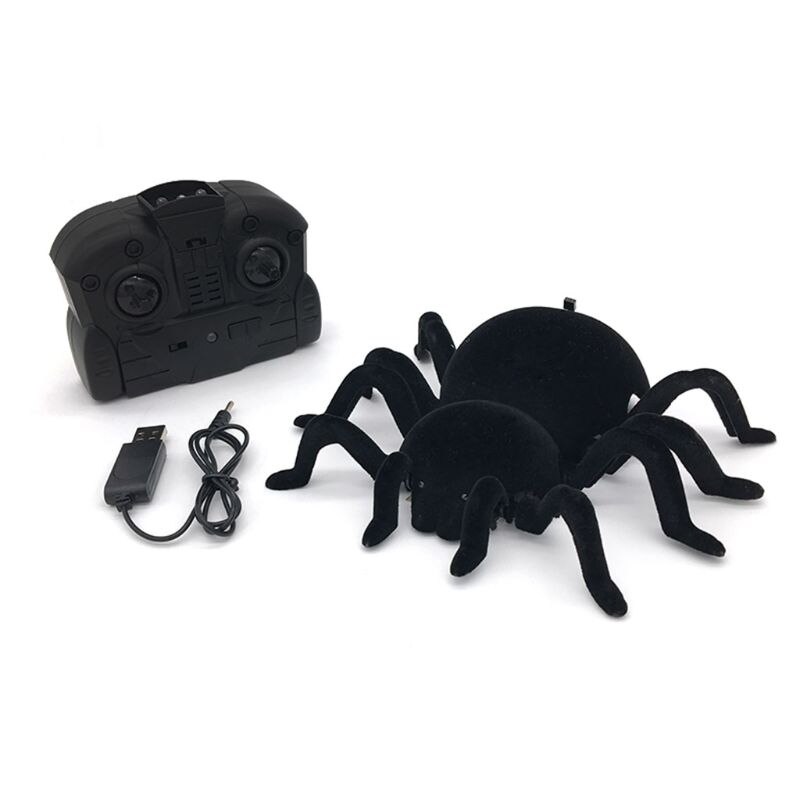 Remote Control Spider Scary Wolf Spider Robot Realistic Novelty Toys Halloween Q22D