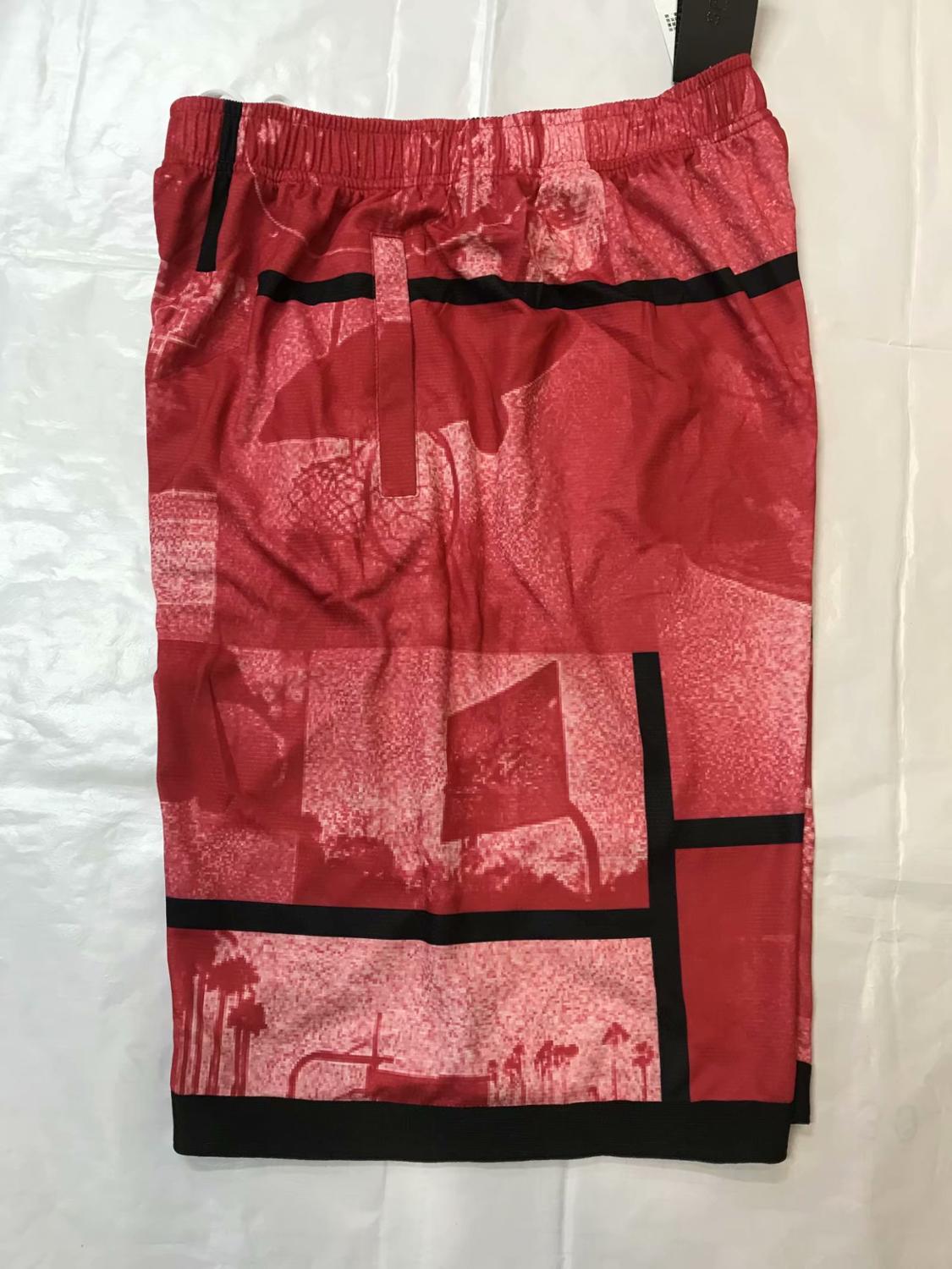 Basketballshorts pustende sport løpeshorts utendørs sport Fitness korte bukser løs strandshorts glidelåslomme