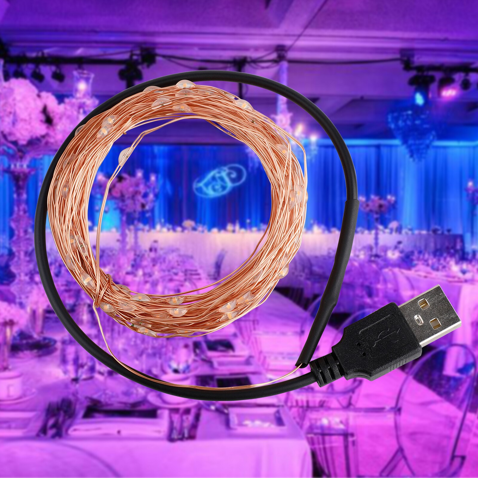 Uv String Ultraviolet Zwart Licht Diy Woondecoratie Usb 10M Voor Dj Fluorescentie Party Led Strip Ultraviolet Tape Lamp