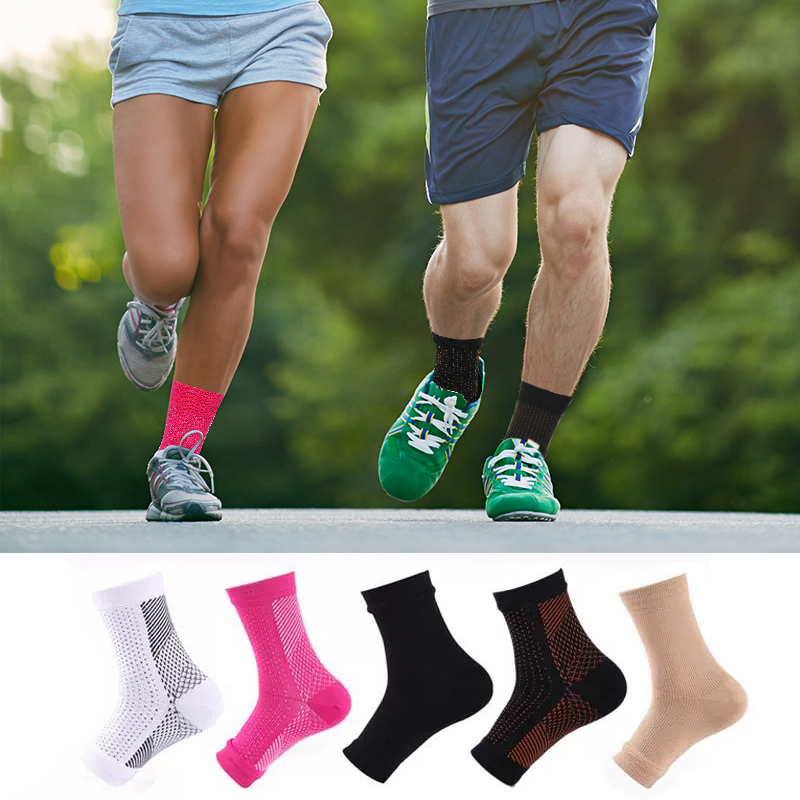 S-2XL chaussettes à bout ouvert hommes cheville Compression pied protéger ange manches talon soutien de la voûte plantaire soulagement de la douleur chaussettes de sport chaudes femmes chaussettes