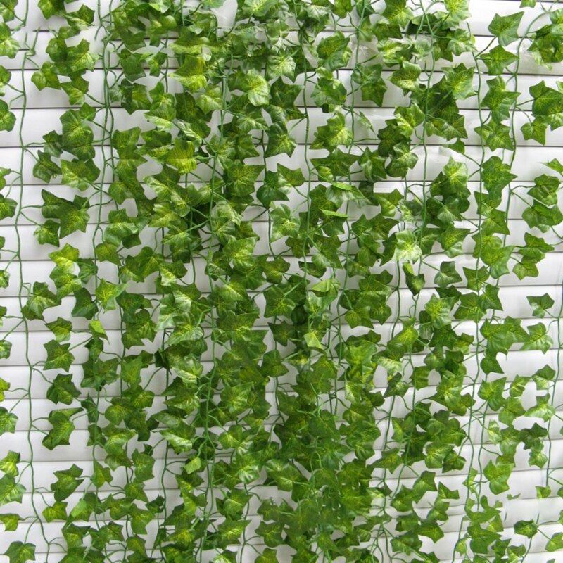 2.2-2.4M Kunstmatige Laat Guirlande Nep Groene Blad Klimop Wijnstok Kunstmatige Planten Muur Opknoping Garland Wedding Party Thuis tuin Decor: Default Title