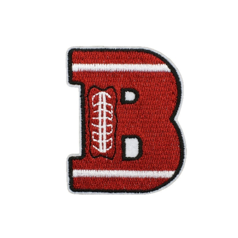 Sports Style Rugby Embroidery Patch Sticker 26 English Letters Clothes Decorative Cloth Sticker Team Chapter Boy Embroidery Piec