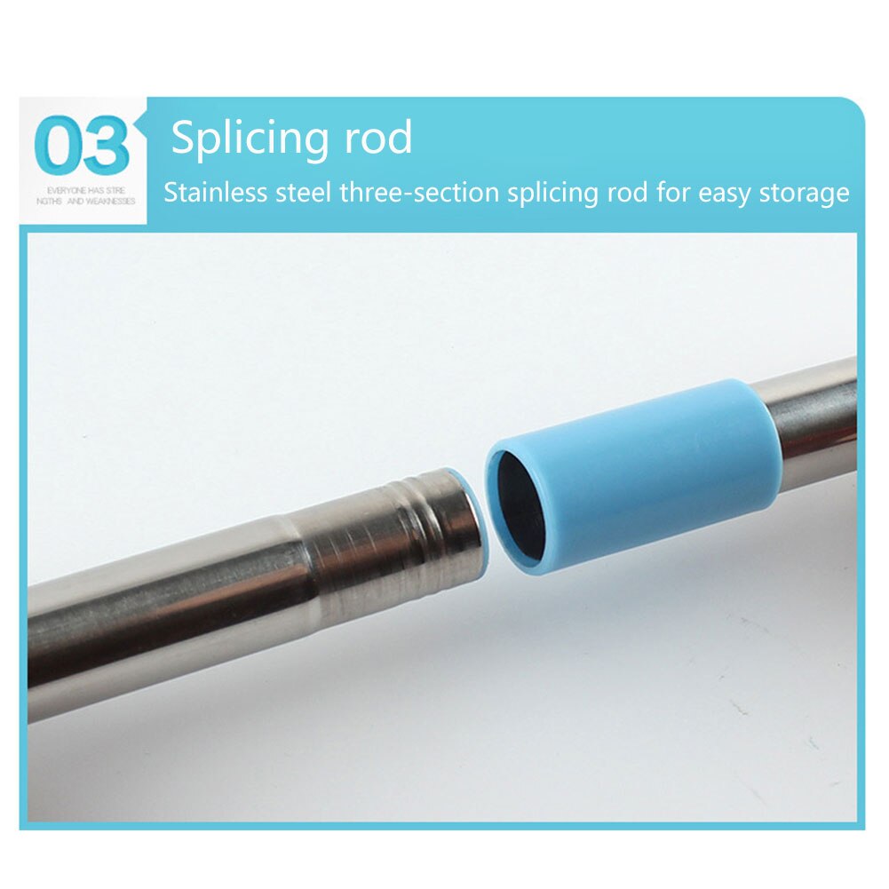 Lawn Mower Handle Mop Rod Detachable Weeds Snatcher Stainless Steel Garden Hanging Hole Accessories Grass Trimming Brush Cutter