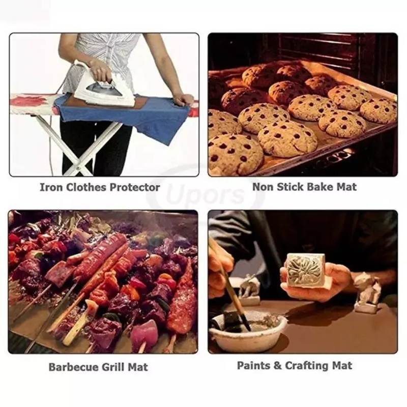 Non-stick Baking Tarpaulin Baking Tray Reusable High Temperature Resistant Oil Paper Oven Baking Mat Easy To Clean Barbecue Mat
