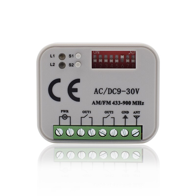 Universal Multi Frequency 300-900MHz Garage Door Remote Control Receiver 2 CH Controller Switch For 433 868 MHz Transmitter: SMG-662